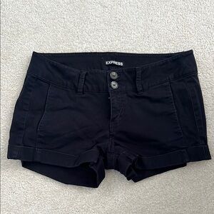 Express Black Low Waist Cotton Shorts
